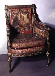 Carved Armchair, Upholstered in Tapestry, c.1780